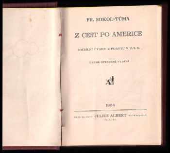 František Sokol Tůma: Z cest po Americe