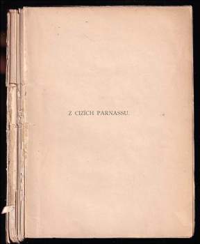 Jaroslav Vrchlický: Z cizích Parnassů