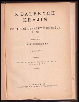 Josef Kořenský: Z dalekých krajin