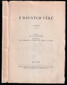Z dávných věků Roč I.- 1947/1948. - číslo 1-4