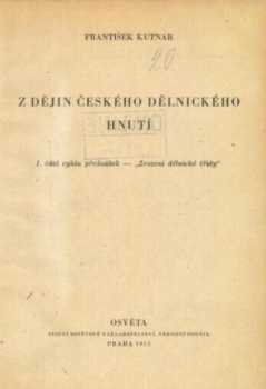 Z dějin českého dělnického hnutí