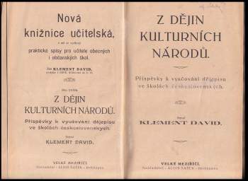 Klement David: Z dějin kulturních národů