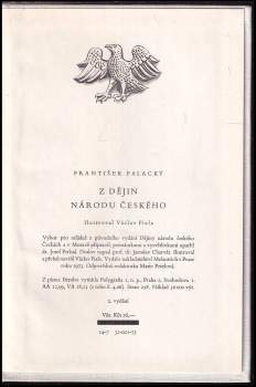 František Palacký: Z dějin národu českého