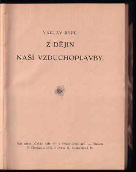 Václav Rypl: Z dějin naší vzduchoplavby