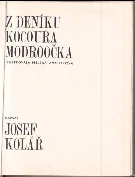 Josef Kolář: Z deníku kocoura Modroočka