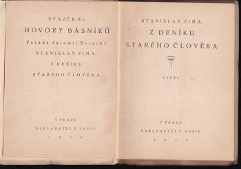 Stanislav Zima: Z deníku starého člověka