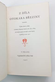 Otokar Březina: Z díla Otokara Březiny