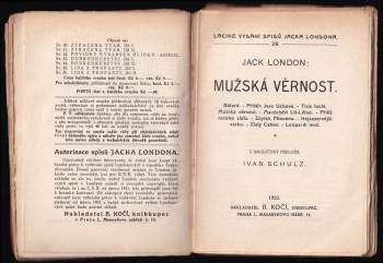 Jack London: Mužská věrnost
