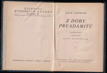 Jack London: Z doby preadamitů