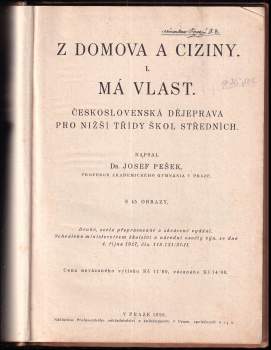 Josef Pešek: Z domova a ciziny