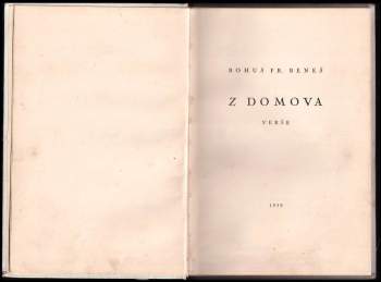 Bohuš František Beneš: Z domova