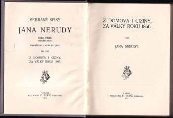 Jan Neruda: Z domova i ciziny ; Za války roku 1866