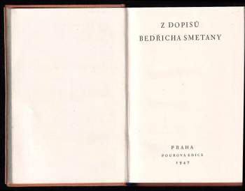 Bedřich Smetana: Z dopisů Bedřicha Smetany