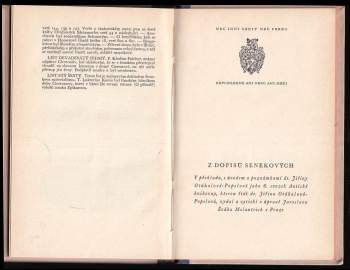 Lucius Annaeus Seneca: Z dopisů Senekových