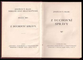 Jindřich Šimon Baar: Z duchovní správy