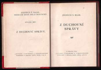 Jindřich Šimon Baar: Z duchovní správy