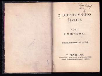 Alois Stork: Z duchovního života