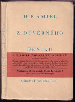 Henri-Frédéric Amiel: Z důvěrného deníku