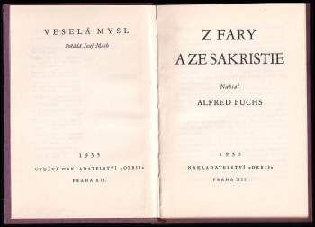 Alfred Fuchs: Z fary a ze sakristie
