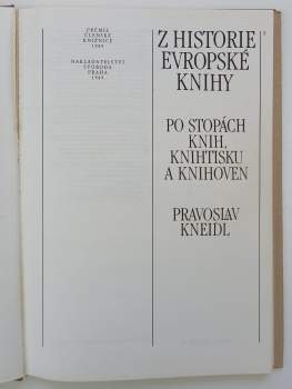 Pravoslav Kneidl: Z historie evropské knihy