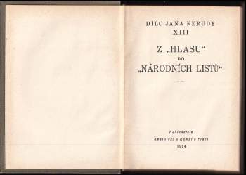 Jan Neruda: Z "Hlasu" do "Národních listů"