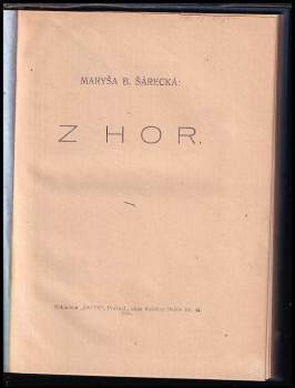 Maryša Šárecká-Radoňová: Z hor