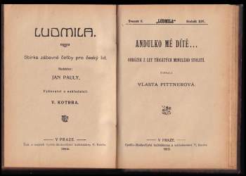 Vlasta Pittnerová: Andulko, mé dítě