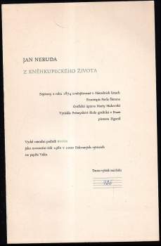 Jan Neruda: Z kněhkupeckého života