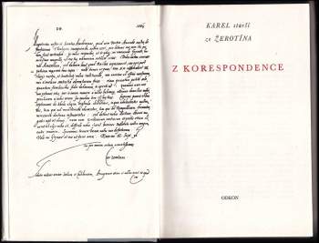 Karel ze Žerotína: Z korespondence