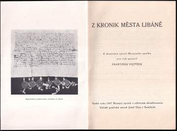František Vojtíšek: Z kronik města Libáně