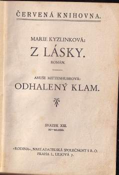 Marie Kyzlinková: Z lásky