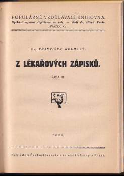 František Kulhavý: Z lékařových zápisků