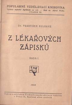 František Kulhavý: Z lékařových zápisků