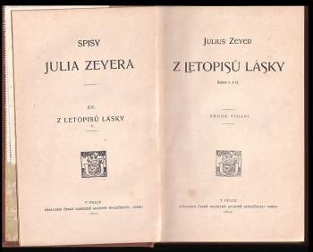 Julius Zeyer: Z letopisů lásky