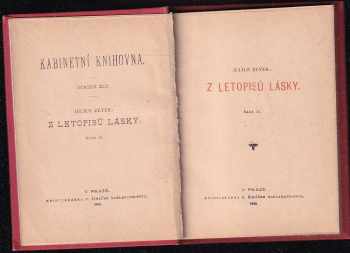 Julius Zeyer: Z letopisů lásky, řada II.