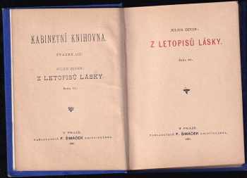 Julius Zeyer: Z letopisů lásky. Řada III