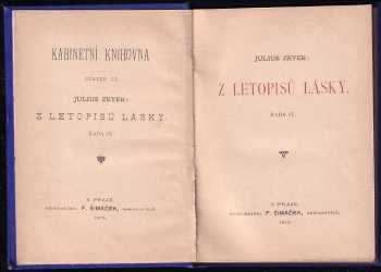 Julius Zeyer: Z letopisů lásky. Řada IV