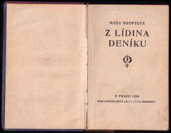 Máša Broftová: Z Lídina deníku