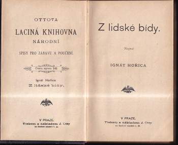 Ignát Hořica: Z lidské bídy