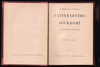 Karolina Světlá: Z literárního soukromí a drobné práce