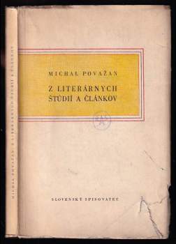 Michal Považan: Z literárnych štúdií a článkov