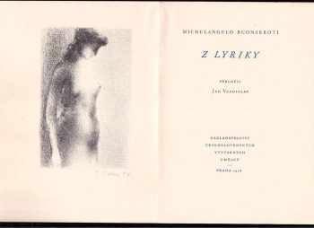 Michelangelo Buonarroti: Z lyriky