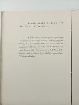 František Veselý: Z maffiánských vzpomínek dra Františka Veselého