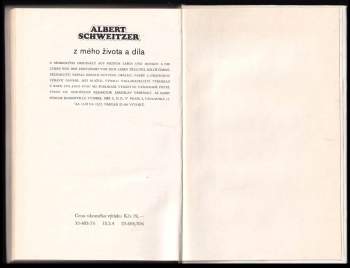 Albert Schweitzer: Z mého života a díla