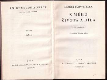 Albert Schweitzer: Z mého života a díla