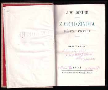Johann Wolfgang von Goethe: Z mého života