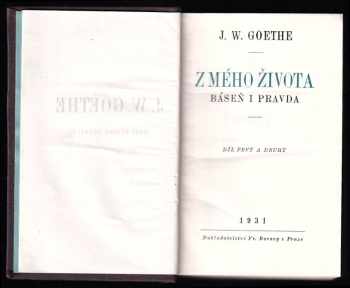 Johann Wolfgang von Goethe: Z mého života