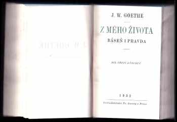 Johann Wolfgang von Goethe: Z mého života