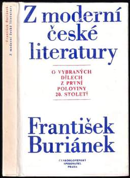 Z moderní české literatury : (o vybraných dílech z první poloviny 20. století)