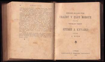 Edgar Allan Poe: Vraždy v ulici Morgue ; Studně a kyvadlo